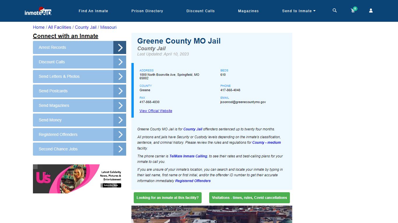 Greene County MO Jail - Inmate Locator - Springfield, MO